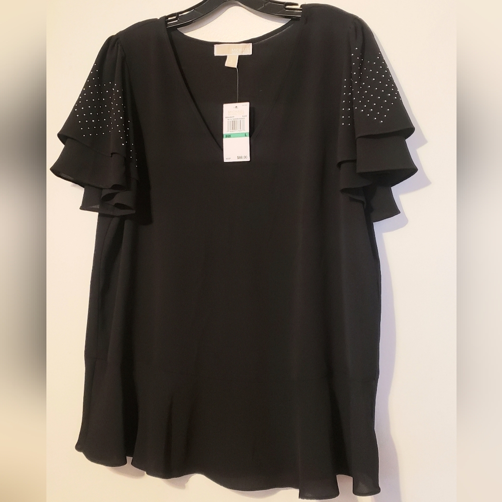 🆕️Michael Kors Blouse Double Bell Sleeves